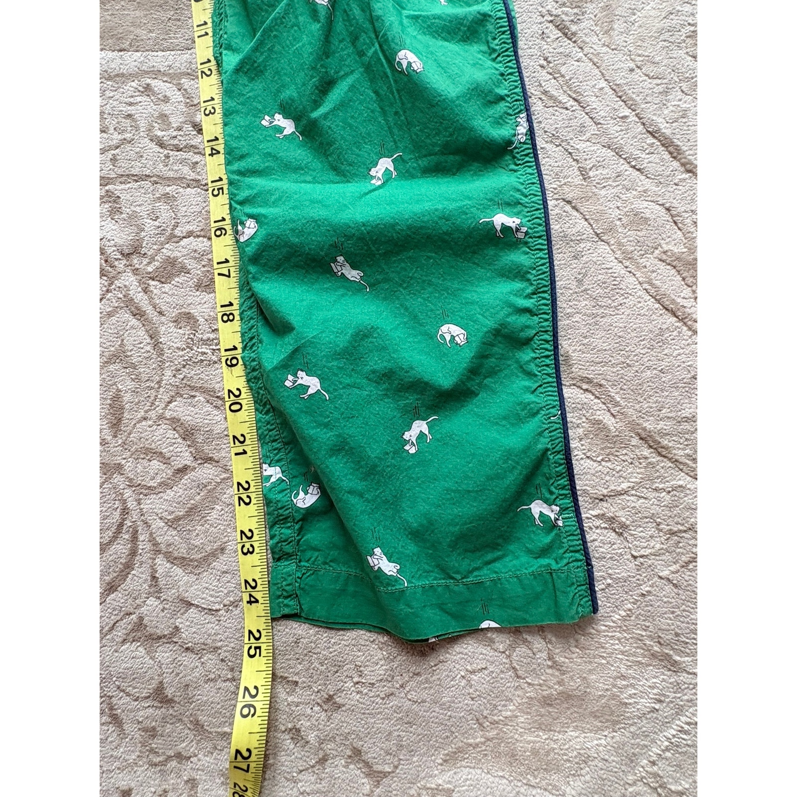 Sleepy Jones X New Yorker Women's Xxs Green Dog Print Pajama Set Cotton — image 7 of 7